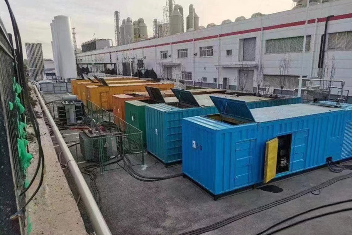 白茅湖农场发电机租赁施工现场